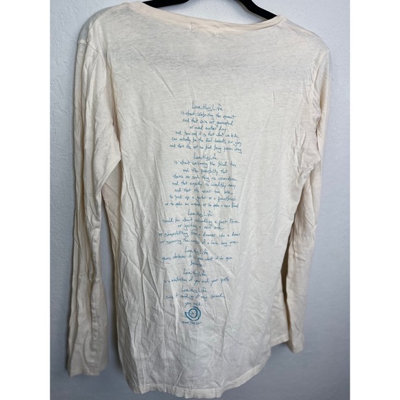 Love This Life Wear Long Sleeve T-Shirt Bird of Paradise Cream XL Organic Cotton - Picture 8 of 8